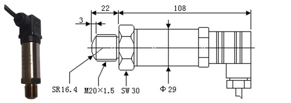 10VDC Ultra Yüksek Basınç 1500MPa Atmosferik Basınç Dönüştürücü 0